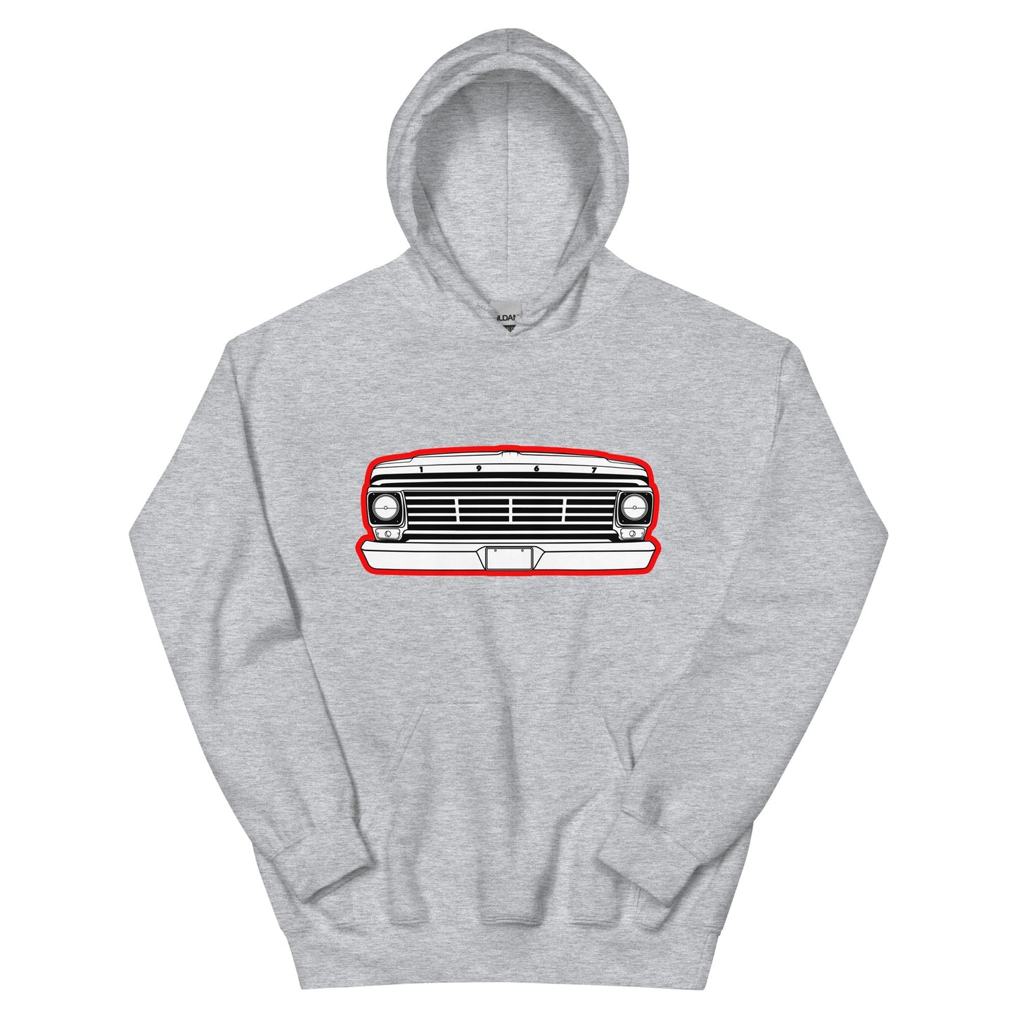 1967 Truck Grille Hoodie - BodyByHighboy Ford F250 Highboy Bumpside Dentside