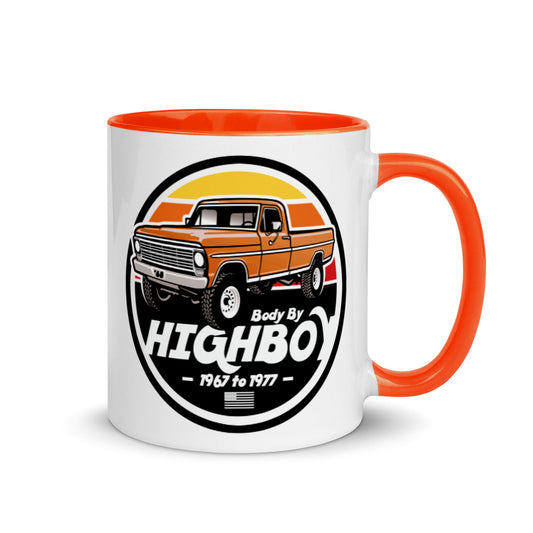 1968 / Orange / Highboy Mug - BodyByHighboy Ford F250 Highboy Bumpside Dentside