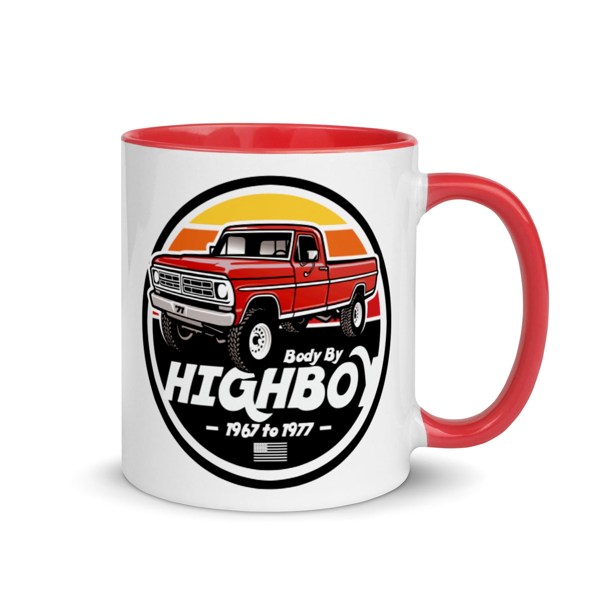 1971 / Red / Highboy Mug - BodyByHighboy Ford F250 Highboy Bumpside Dentside