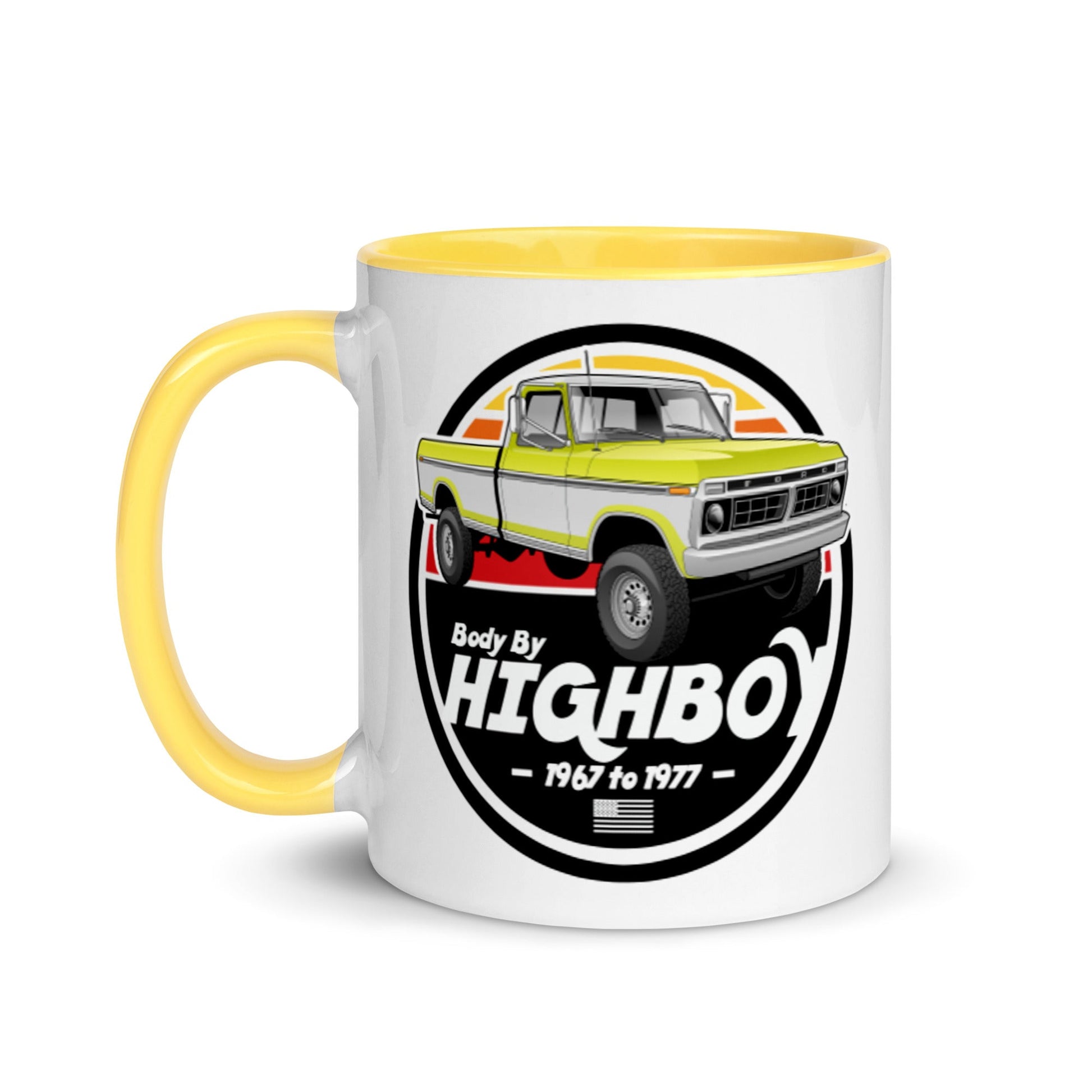 1976, 1977 / Yellow / Highboy Mug - BodyByHighboy Ford F250 Highboy Bumpside Dentside