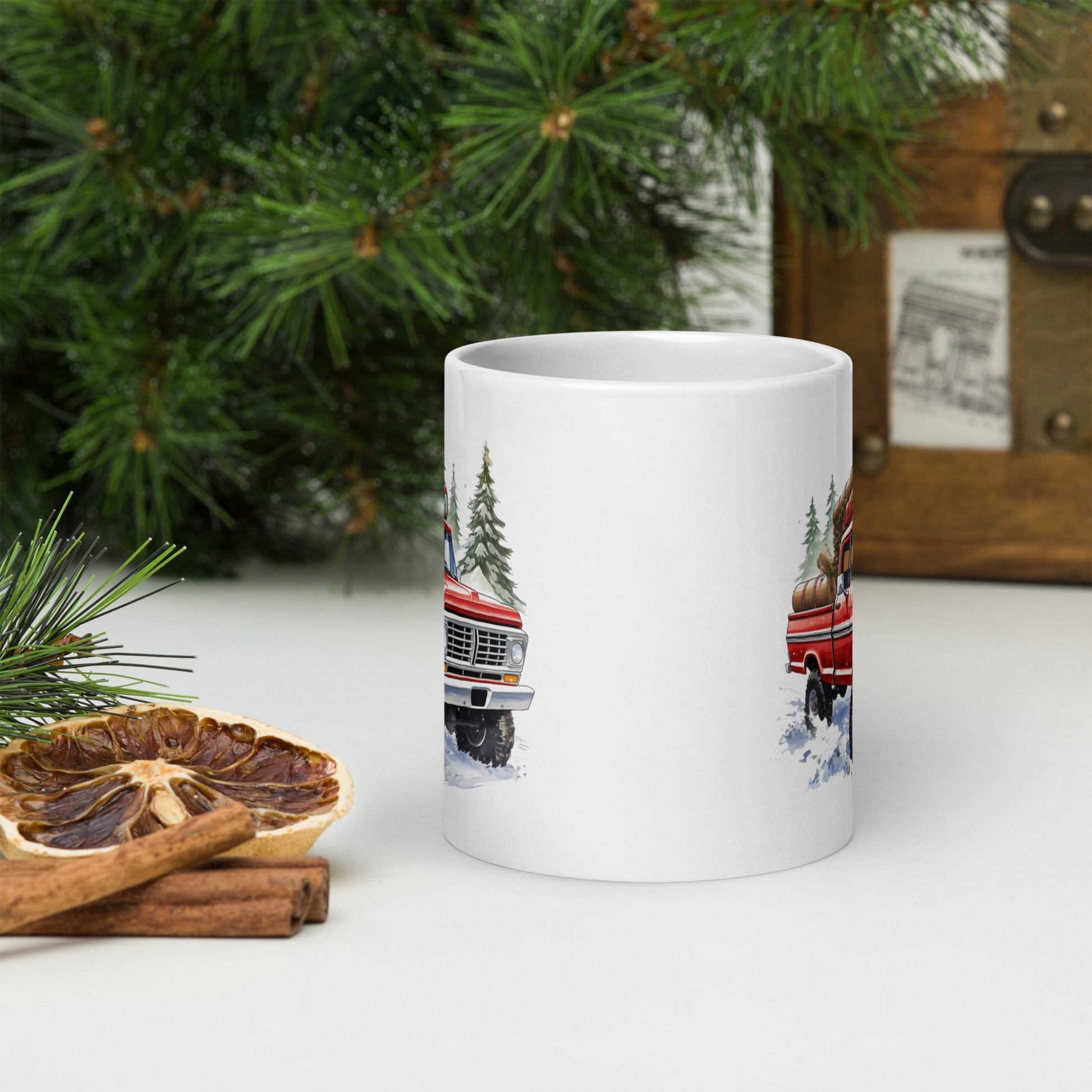 Body By Highboy 2023 Christmas Mug - BodyByHighboy Ford F250 Highboy Bumpside Dentside