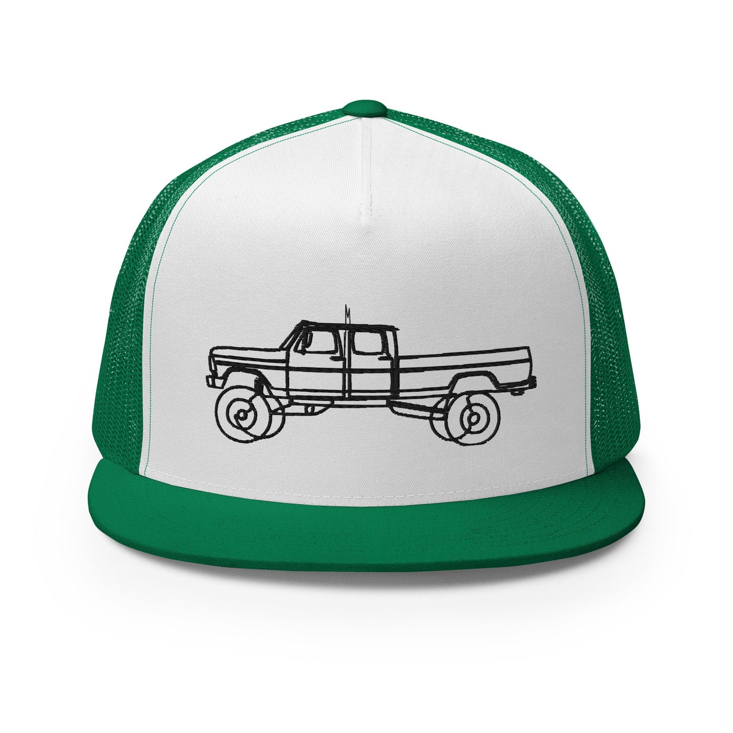 Ext. Cab Highboy Trucker Hat : Single Line Design - BodyByHighboy Ford F250 Highboy Bumpside Dentside