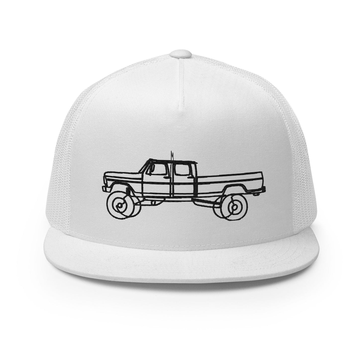 Ext. Cab Highboy Trucker Hat : Single Line Design - BodyByHighboy Ford F250 Highboy Bumpside Dentside