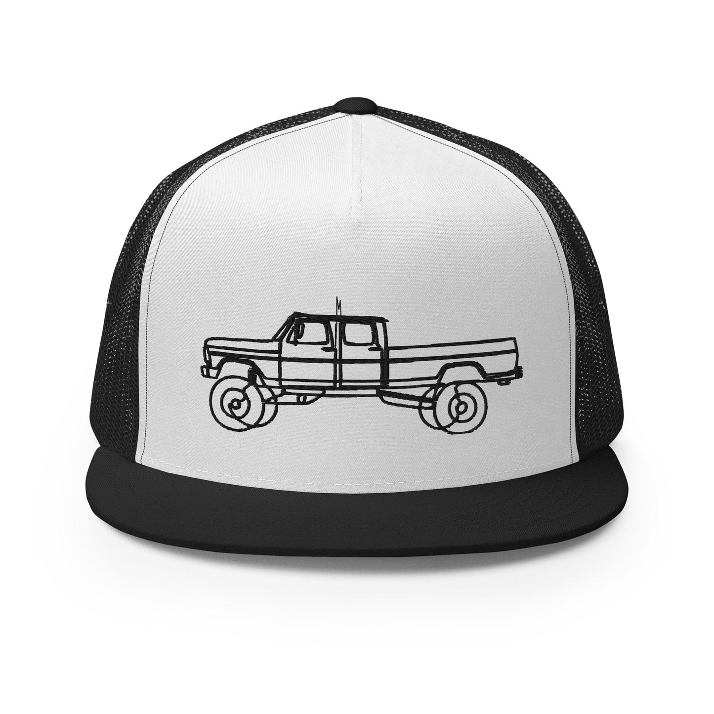 Ext. Cab Highboy Trucker Hat : Single Line Design - BodyByHighboy Ford F250 Highboy Bumpside Dentside