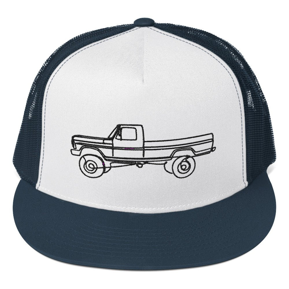 Single Cab Highboy Trucker Hat : Single Line Design - BodyByHighboy Ford F250 Highboy Bumpside Dentside